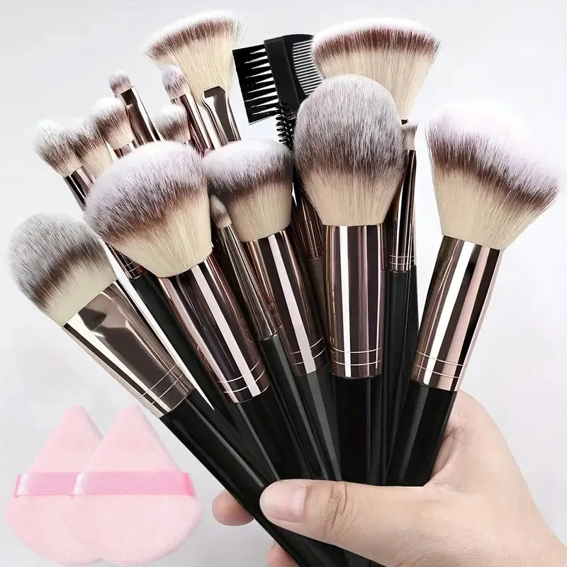 Set de Pinceaux de Maquillage - 3 à 20 Pièces pour un Teint Impeccable